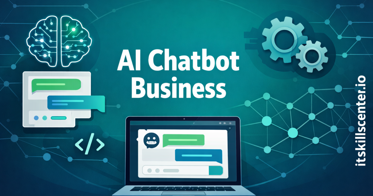 صورة توضيحية لبناء روبوت محادثة ذكي للأعمال باستخدام الذكاء الاصطناعي مع واجهة دردشة وشبكات عصبية