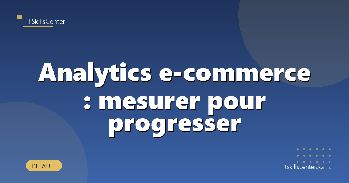 Analytics e-commerce : mesurer pour progresser