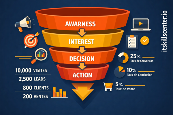 Construire un tunnel de vente efficace avec les étapes de sensibilisation à la conversion