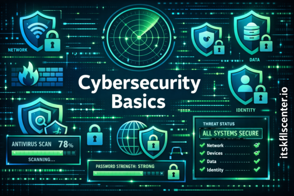 أساسيات الأمن السيبراني: حماية متعددة الطبقات للشبكة والأجهزة والبيانات والهوية من الهجمات الإلكترونية
