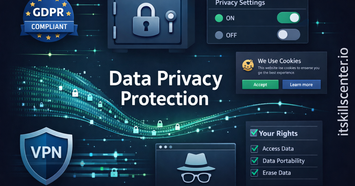 حماية البيانات الشخصية وحقوق الخصوصية: GDPR وVPN وإعدادات الخصوصية وسياسة الكوكيز