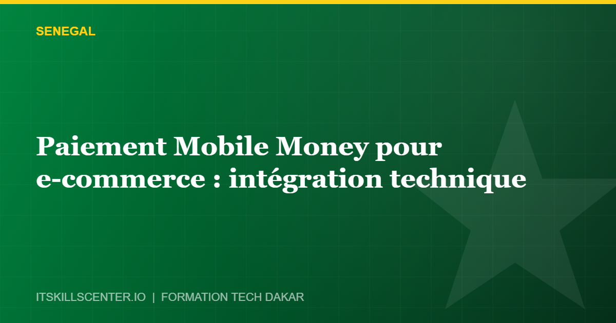 Miniature - Paiement Mobile Money pour e-commerce : intégration technique
