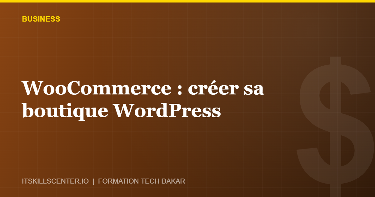 Miniature - WooCommerce : créer sa boutique WordPress