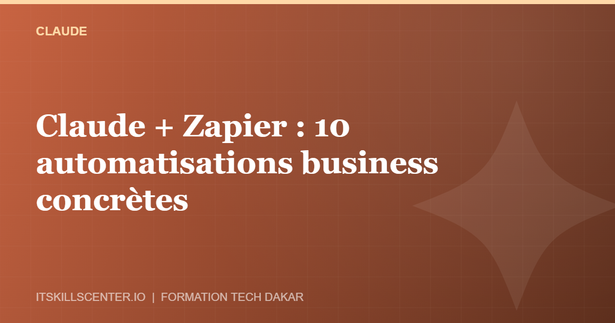 Miniature - Claude + Zapier : 10 automatisations business concrètes