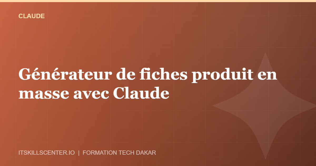 Miniature - Générateur de fiches produit en masse avec Claude