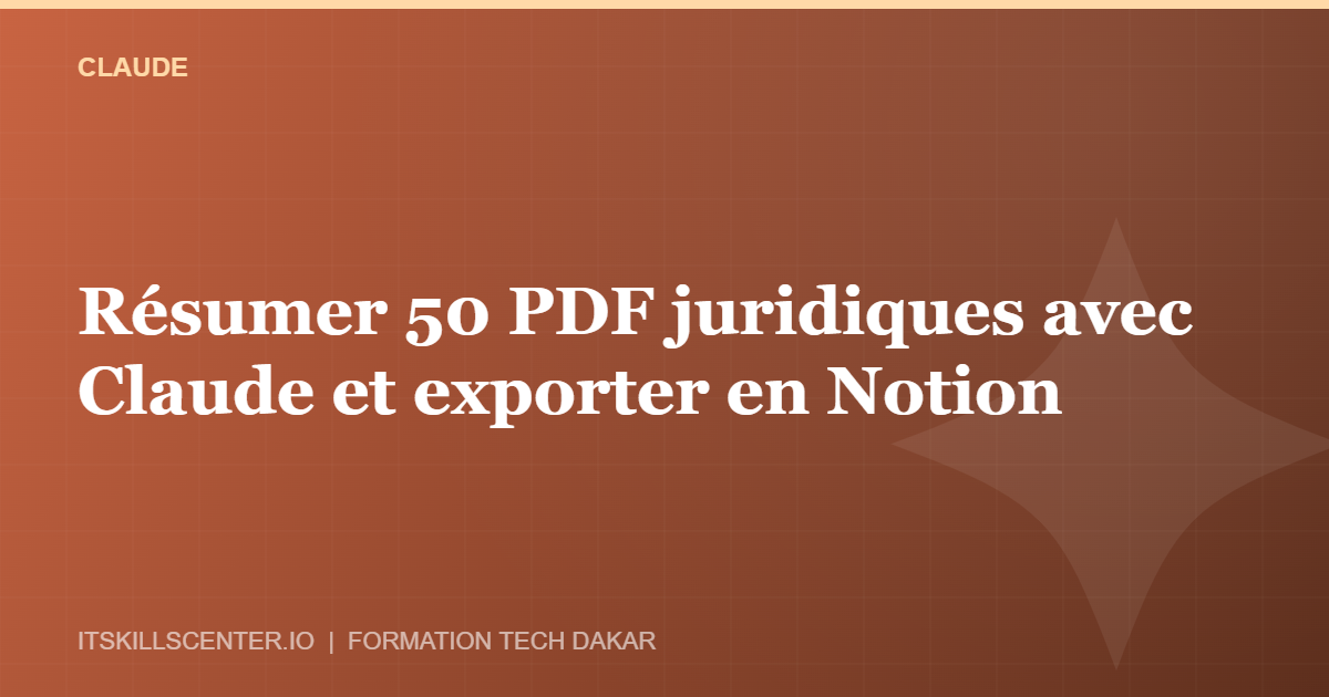 Miniature - Résumer 50 PDF juridiques avec Claude et exporter en Notion