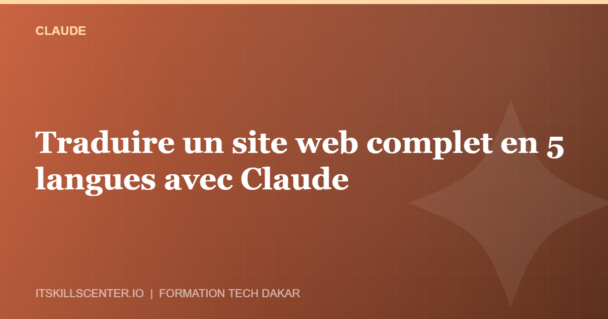 Miniature - Traduire un site web complet en 5 langues avec Claude