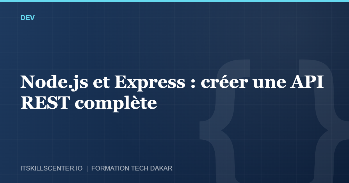 Miniature - Node.js et Express : créer une API REST complète