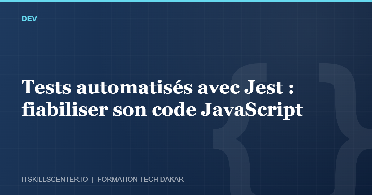 Miniature - Tests automatisés avec Jest : fiabiliser son code JavaScript