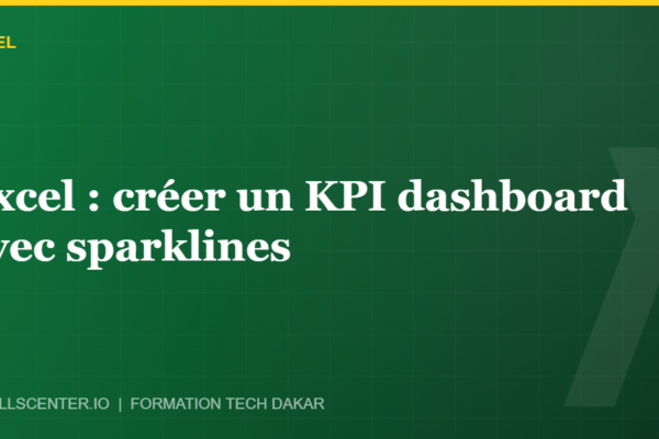Miniature - Excel : créer un KPI dashboard avec sparklines