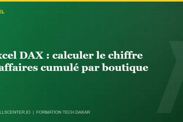 Miniature - Excel DAX : calculer le chiffre d'affaires cumulé par boutique