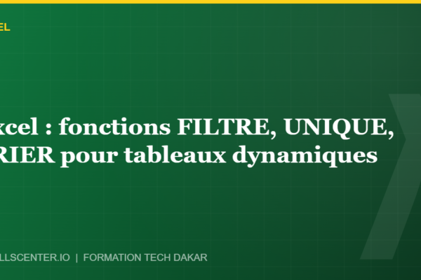 Miniature - Excel : fonctions FILTRE, UNIQUE, TRIER pour tableaux dynamiques