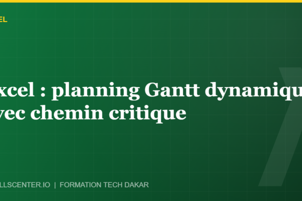 Miniature - Excel : planning Gantt dynamique avec chemin critique