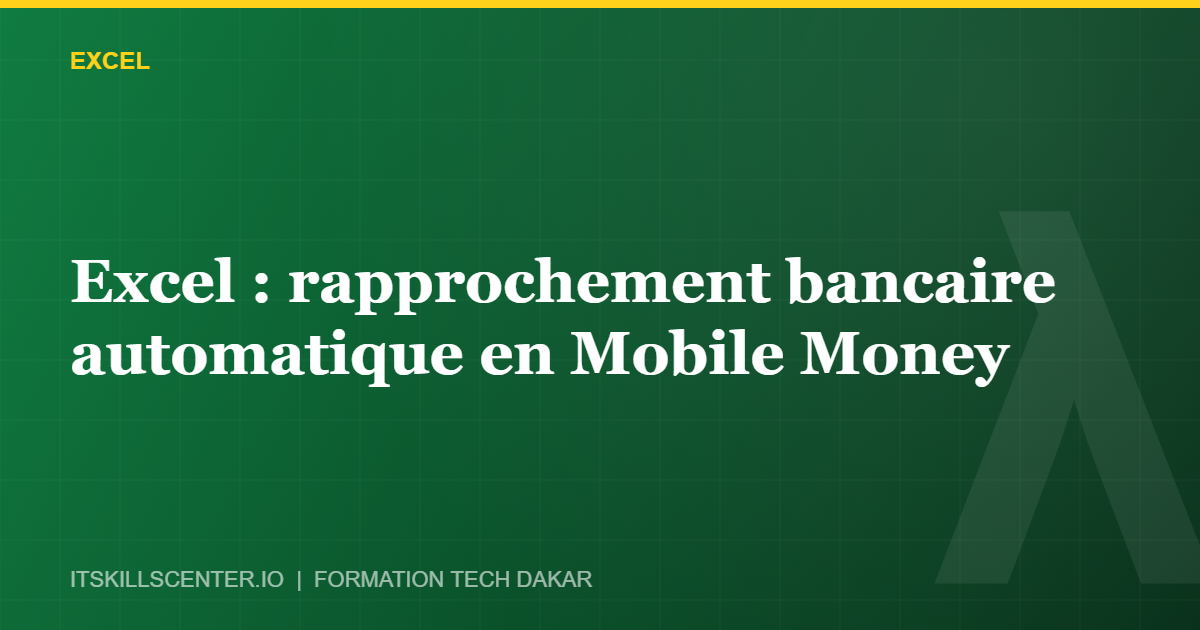 Miniature - Excel : rapprochement bancaire automatique en Mobile Money
