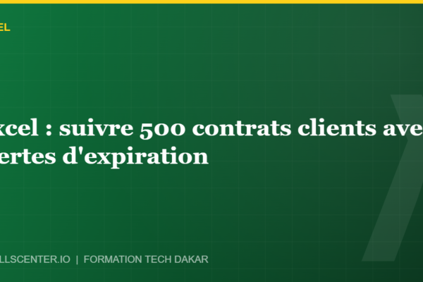 Miniature - Excel : suivre 500 contrats clients avec alertes d'expiration