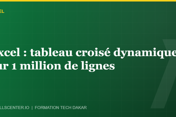 Miniature - Excel : tableau croisé dynamique sur 1 million de lignes