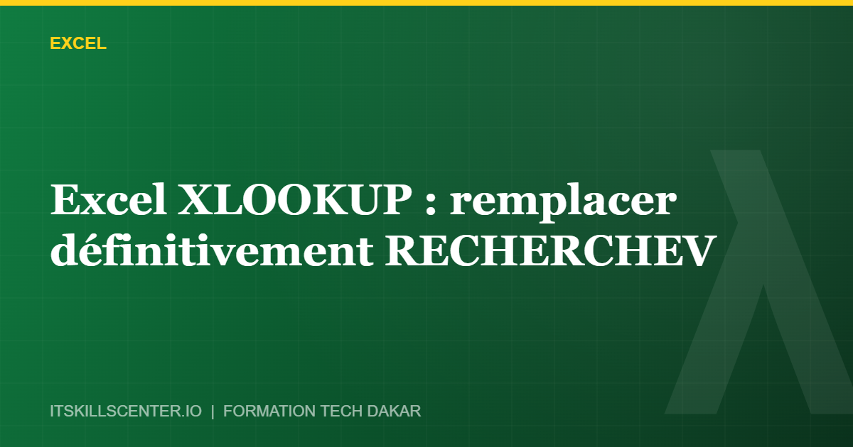 Miniature - Excel XLOOKUP : remplacer définitivement RECHERCHEV