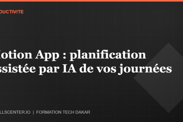 Miniature - Motion App : planification assistée par IA de vos journées