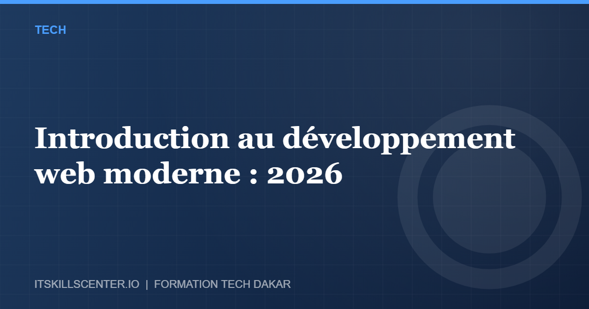 Miniature - Introduction au développement web moderne : 2026
