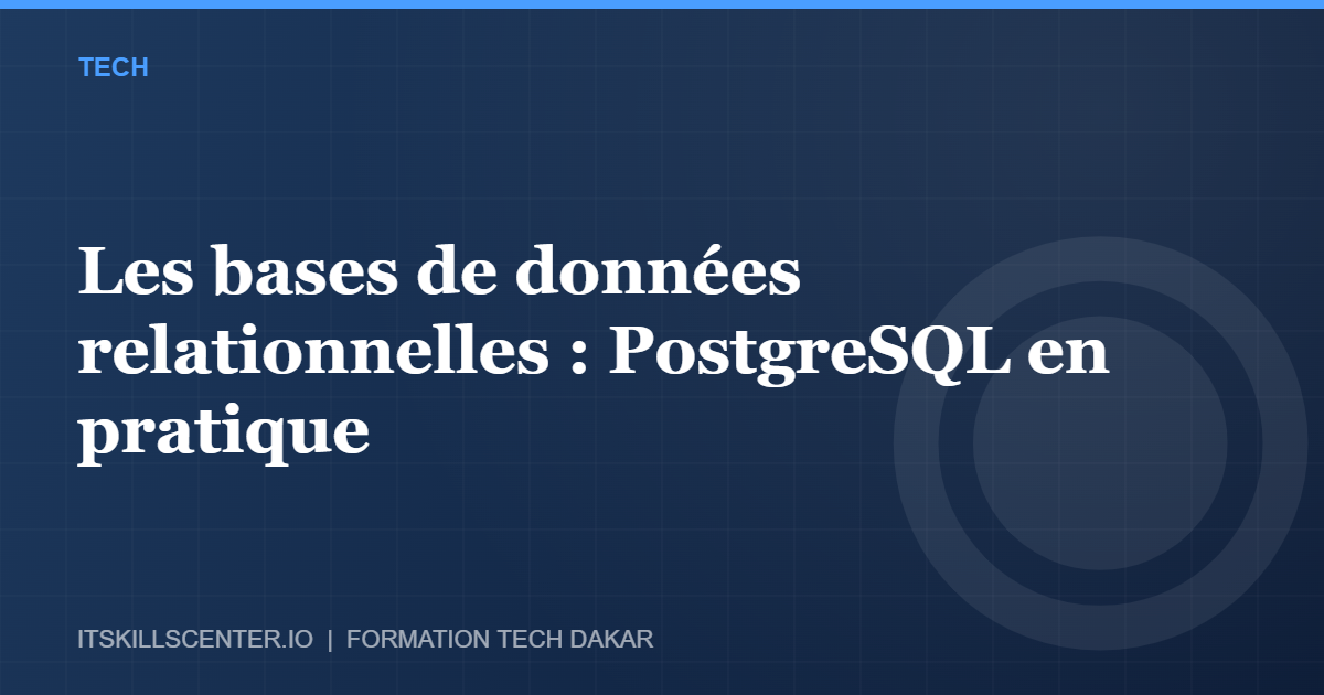 Miniature - Les bases de données relationnelles : PostgreSQL en pratique