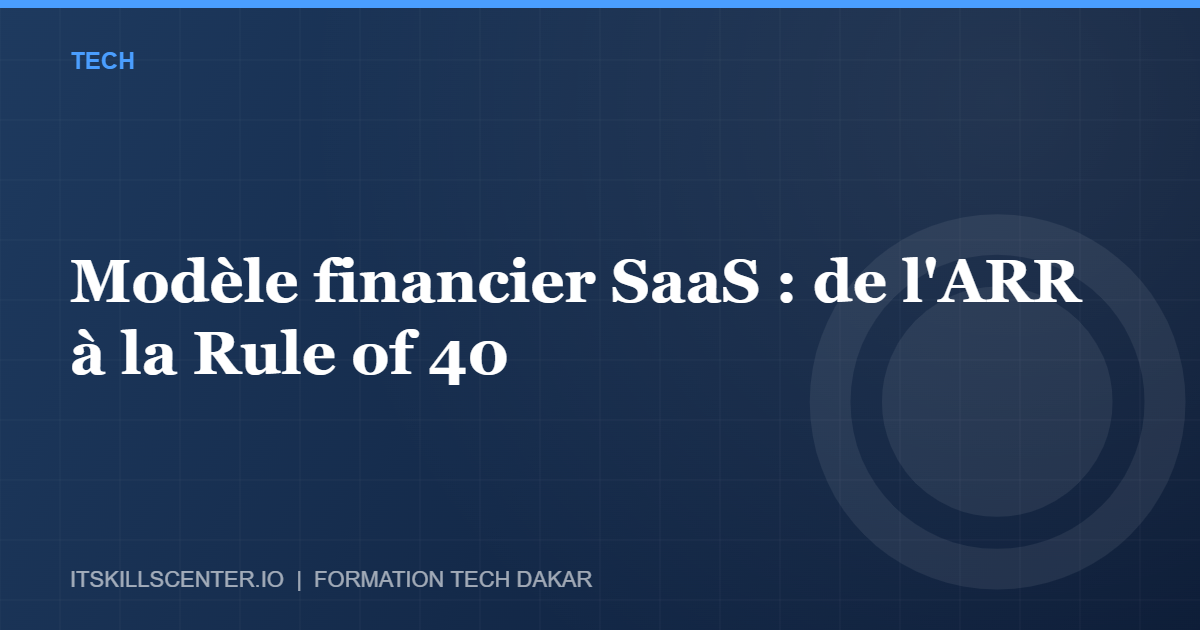 Miniature - Modèle financier SaaS : de l'ARR à la Rule of 40