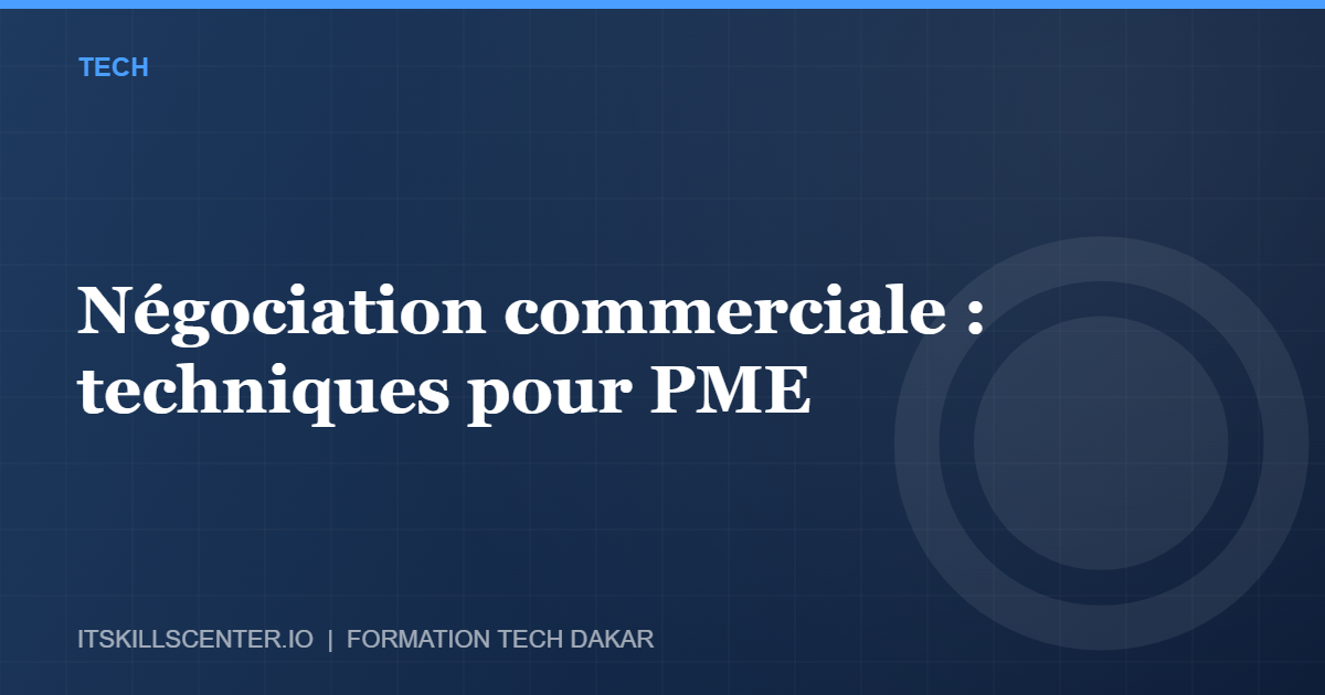 Miniature - Négociation commerciale : techniques pour PME