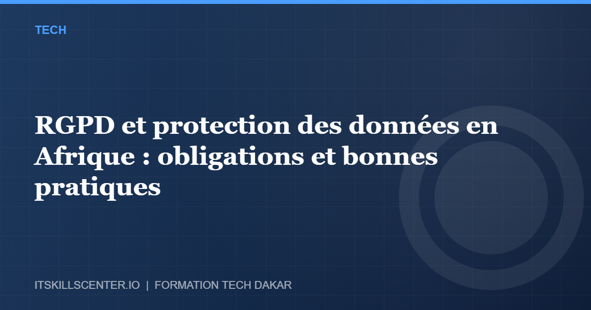 Miniature - RGPD et protection des données en Afrique : obligations et bonnes pratiques