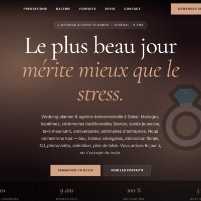 Ndaje – Thème WordPress Mariage & Événementiel Gratuit