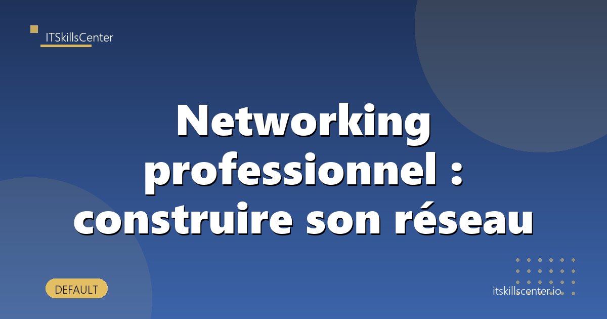 Networking professionnel : construire son réseau