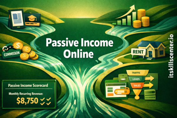 بناء دخل سلبي عبر الإنترنت: منتجات رقمية وتسويق بالعمولة وقمع مبيعات آلي وإيرادات متكررة