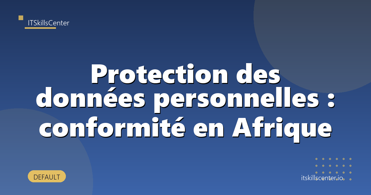 Protection des données personnelles : conformité en Afrique