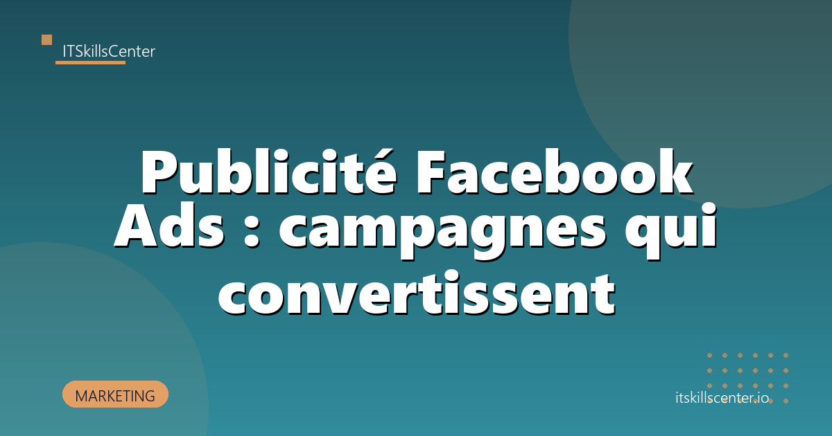 Publicité Facebook Ads : campagnes qui convertissent