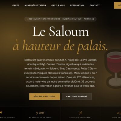 Saloum – Thème WordPress Restaurant Gastronomique Haut de Gamme