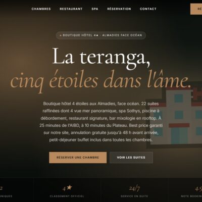 Teranga – Thème WordPress Hôtel & Maison d'Hôtes Gratuit