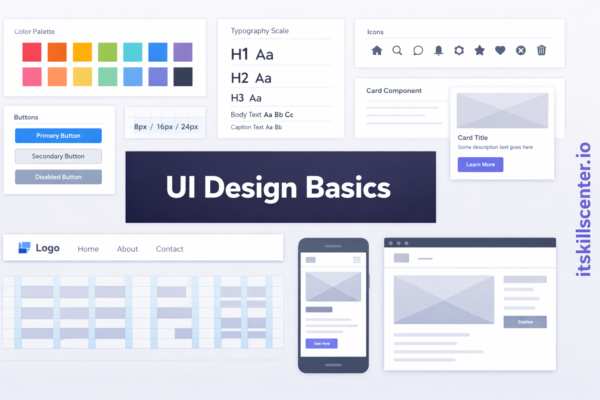 أساسيات تصميم واجهات المستخدم UI: لوحة الألوان والمكونات والطباعة ونماذج التصميم المتجاوب