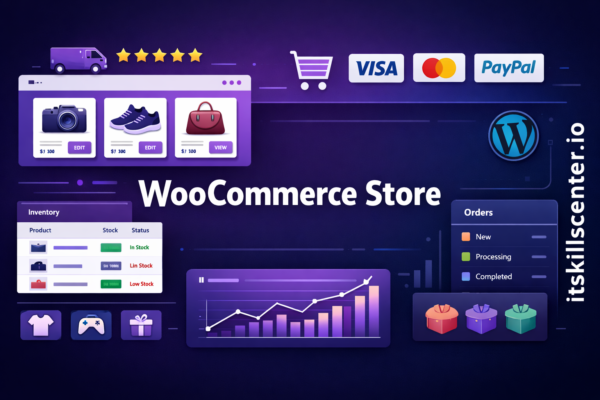بناء متجر إلكتروني متكامل باستخدام ووردبريس وووكومرس مع إدارة المنتجات والطلبات وبوابات الدفع